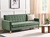 Sofa Bed 3 Seater VEHKOO Fabric Dark Green