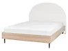 Cama Tela MILLAY 160 x 200 cm Blanco crema