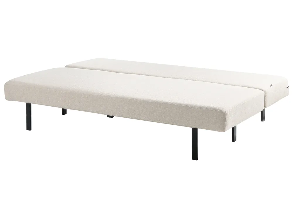 Sofa Bed 3 Seater ROYKKA Fabric Off-White_1071596