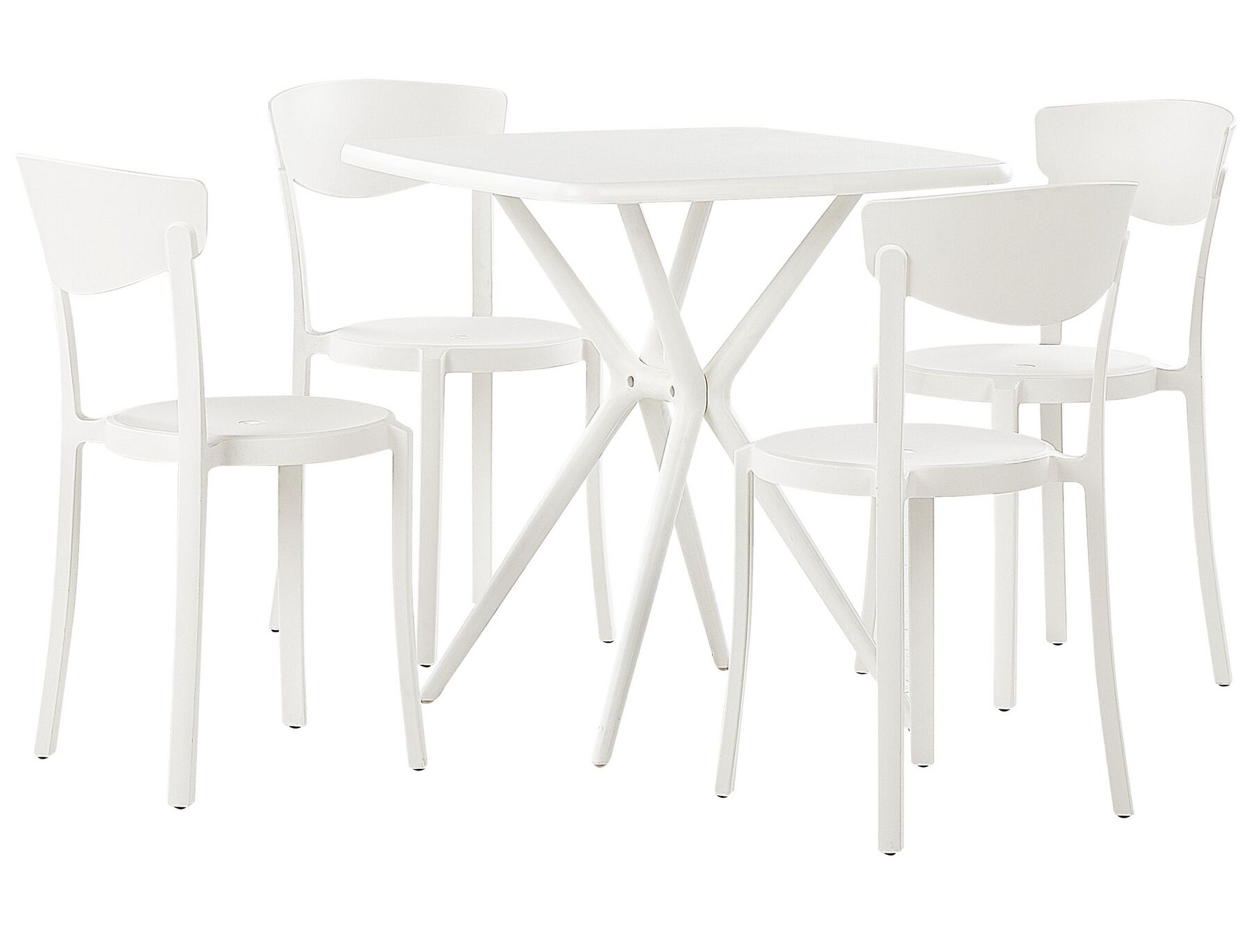 Záhradná súprava stola a 4 stoličiek biela SERSALE / VIESTE_823841