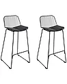 Conjunto de 2 sillas de bar PENSACOLA Metal Negro