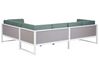 Lounge Set Aluminium weiss 6-Sitzer Auflagen grün CASTELLA/FRATTE_929849