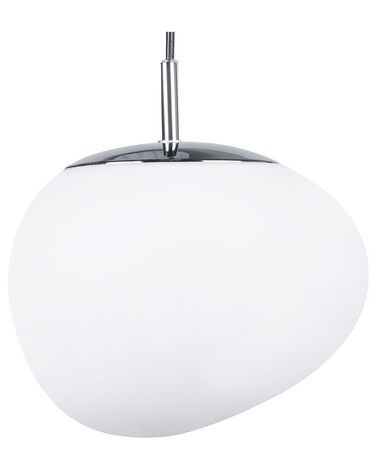 Sklenená závesná lampa biela LIFFEL