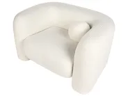 Set da salotto 5 posti LEIREN Bouclé Bianco_920823