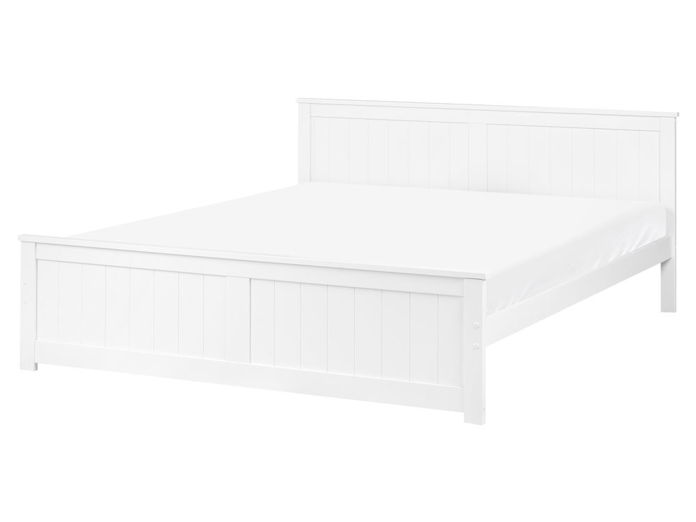 Bed Dennenhout SABRAN 160 x 200 cm Wit