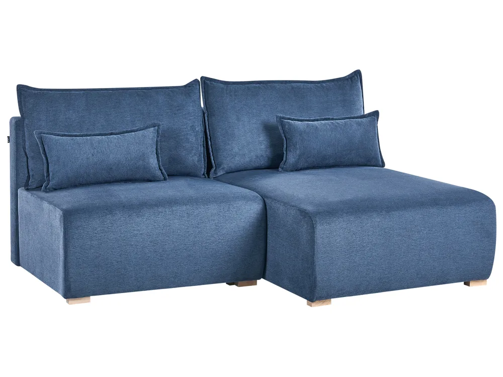 Modular Corner Sofa NERBO Fabric Blue Left Hand_1035009