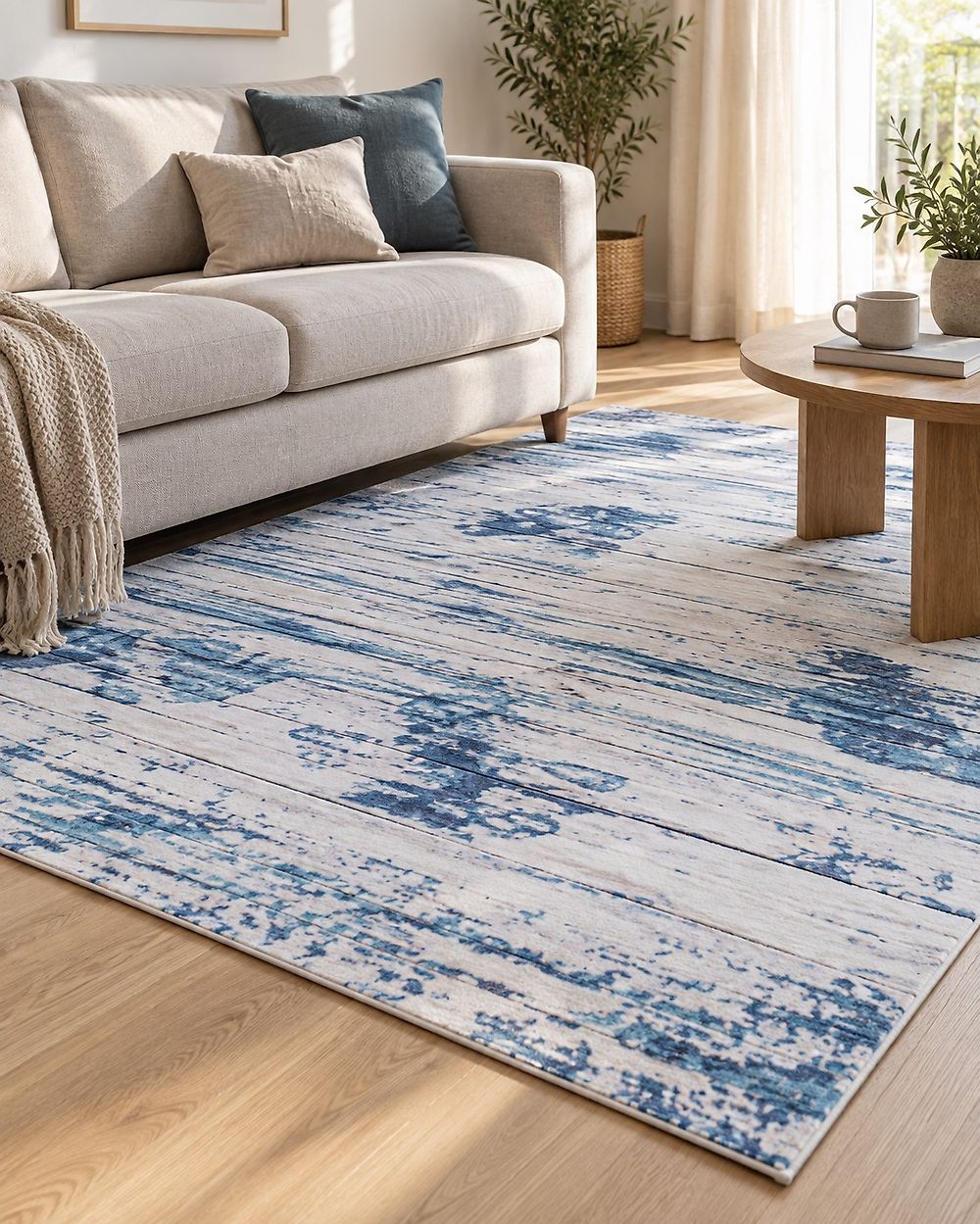 Teppich BURDUR Blau 160 x 230 cm