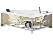 Corner Hot Tub with LED NEIVA 1500 x 1000 mm White Right Hand_796389