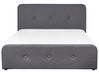 Fabric EU Double Size Ottoman Bed Dark Grey RENNES_702981