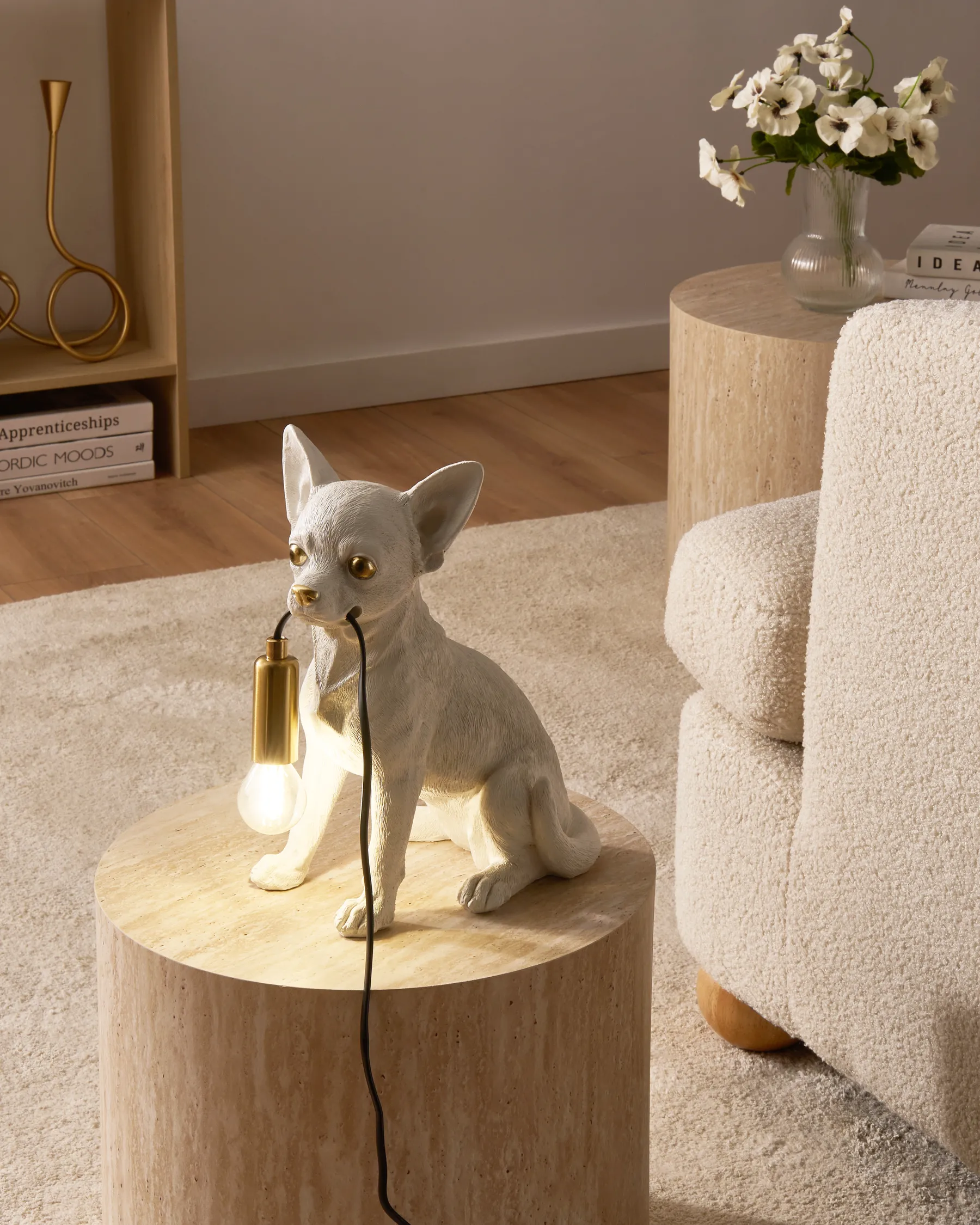 Table Lamp Dog ROCCO White_1066503