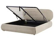 Ottoman Bed CAMPAN Fabric Taupe 160 x 200 cm (EU King Size)_1056140