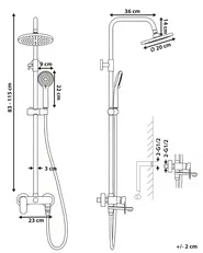 Mixer Shower Set with Rainshower GURARA Gold_786385