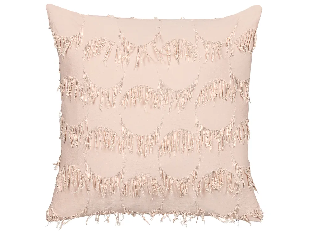 Homescapes Federa Cuscino Decorativo 45x45 Cm – 100% Cotone E Ciniglia, Colore Rosa Pastello, Morbida E Lavabile, Per Divano E Letto