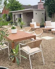 Gartentisch BARATTI 180 cm 90 cm Akazienholz Braun_1160844