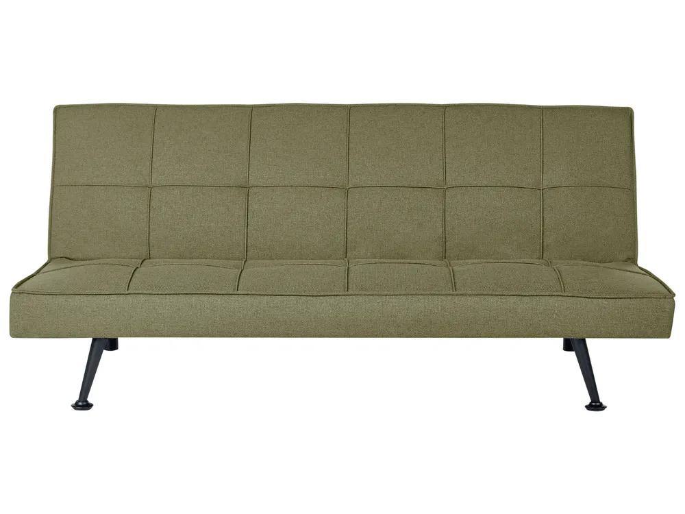 Sofa Bed 3 Seater HASLE Fabric Olive Green