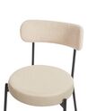 Lot de 2 chaises de salle à manger en tissu bouclé beige clair ALLISON_929049