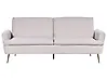 Sofá cama 3 plazas VETTRE Terciopelo Beige claro
