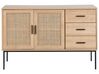 Rattan 3 Drawer Sideboard Light Wood PASCO_928312