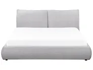 Bett mit Lattenrost Stoff VINAY 160 x 200 cm Hellgrau_970397