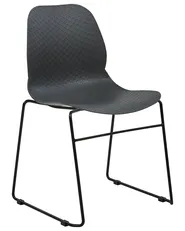 Set of 4 Conference Chairs PANORA Dark Grey_873647