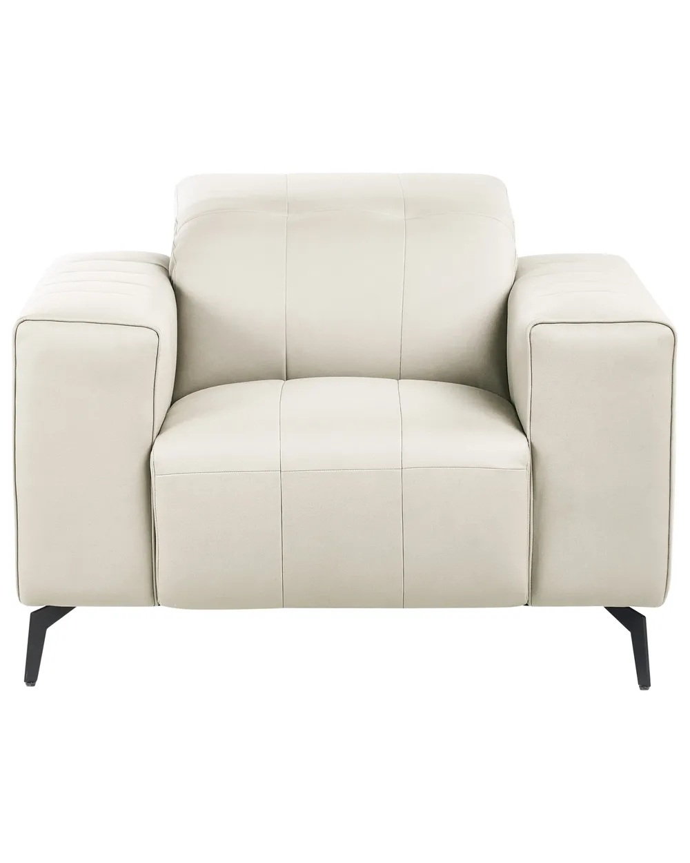 Living Room Set 6 Seater OMMEL Fabric Light Beige_1035703