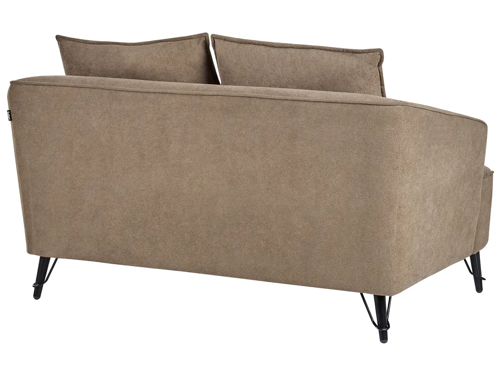 Sofa 2 Seater HOBRO Fabric Brown_949719