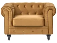 Living Room Set 4 Seater CHESTERFIELD Velvet Gold_1041511