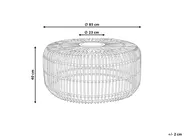 Stolik kawowy ogrodowy RANDAZZO 85 cm 85 cm Rattan Jasnobrązowy_854008