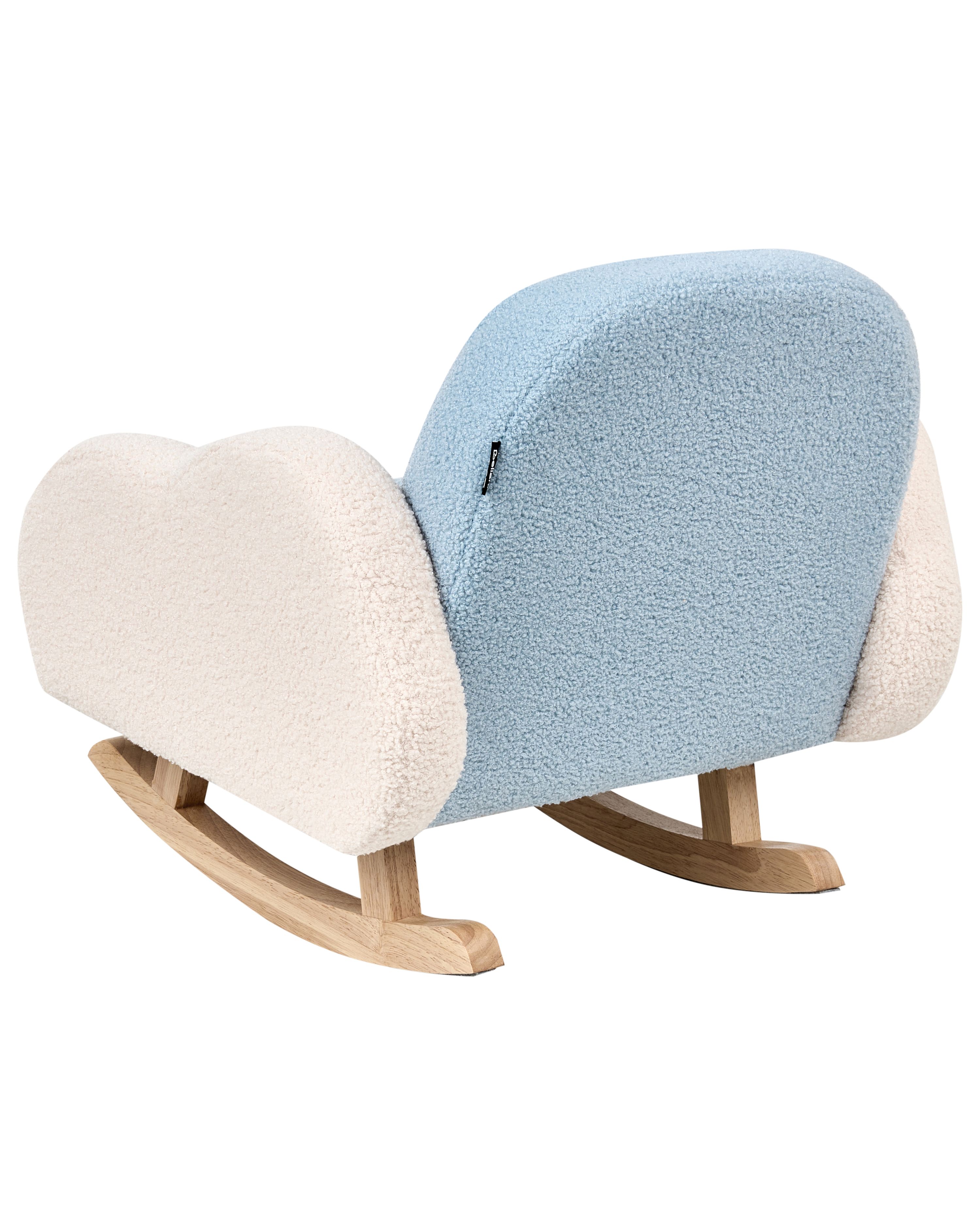 Kids Rocking Chair Cloud SKARE Boucle Light Blue | Beliani.co.uk