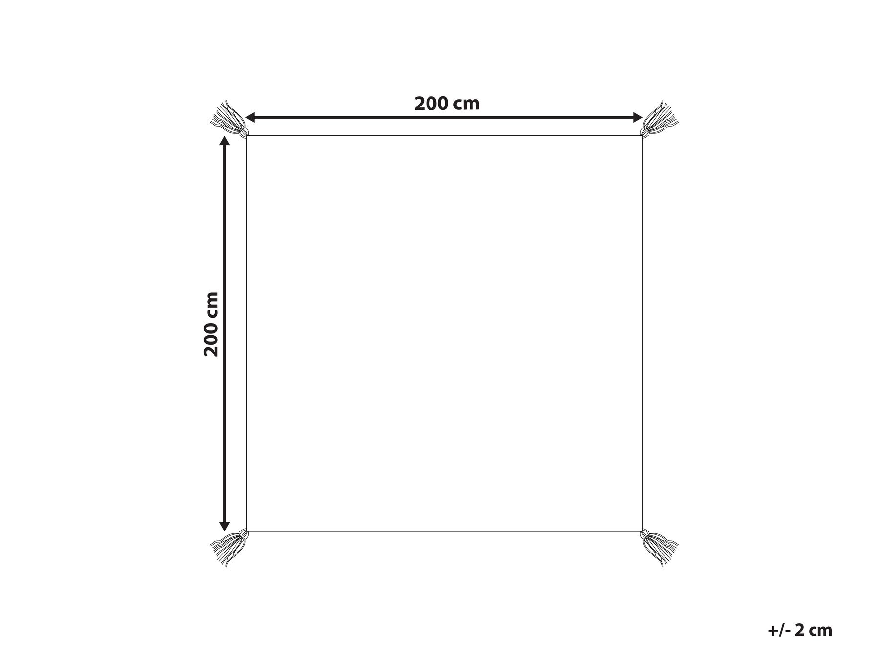 Picnic Blanket DILBAR 200 x 200 cm Red_942363