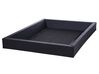 EU King Size Boucle Headboard Waterbed Dark Wood ZEN_933929