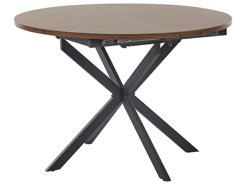 Extending Dining Table FRIONA Dark Brown 110/140 cm 110 cm_961989