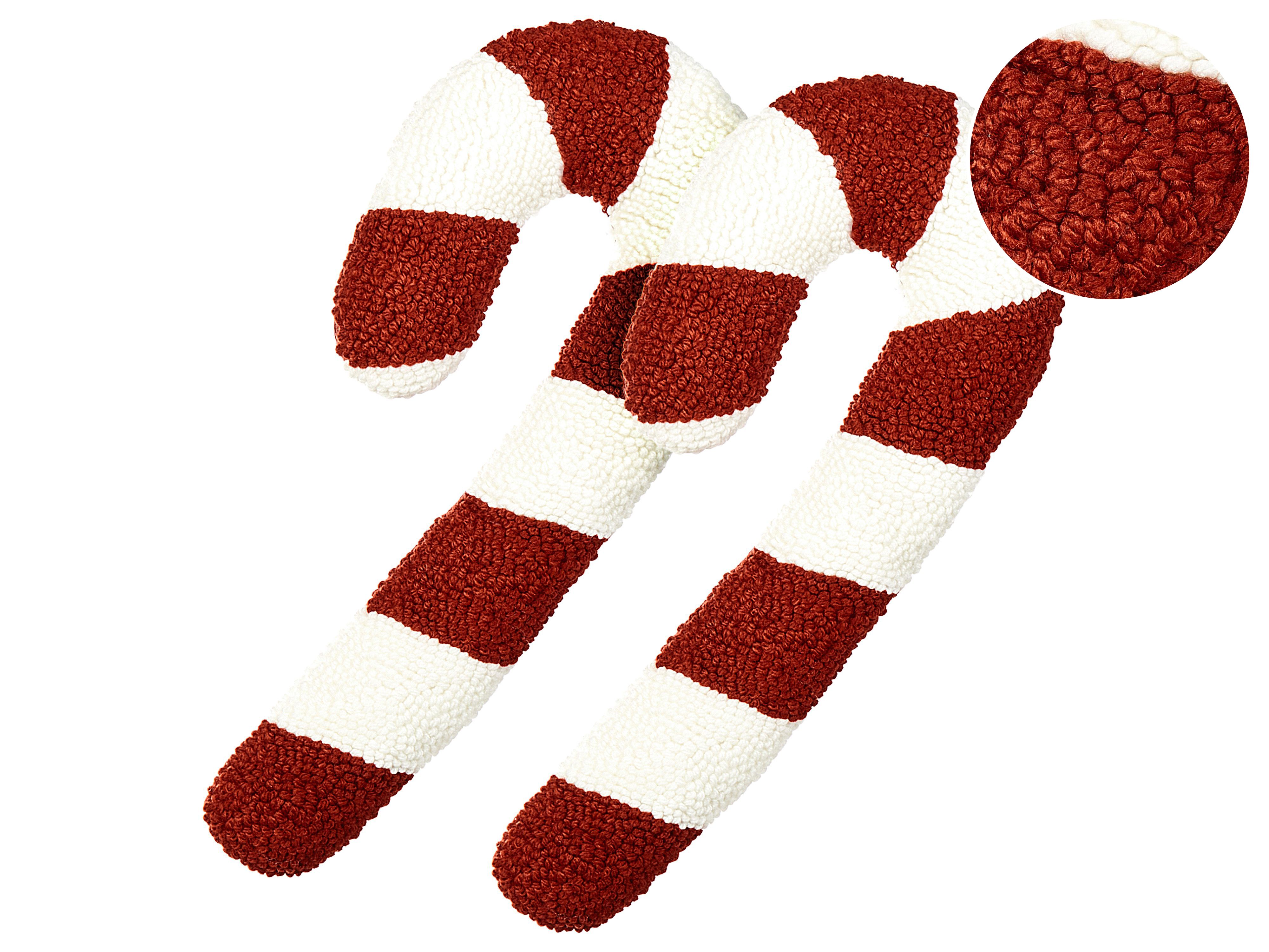 MOCOFO Weihnachtskissenbezüge Aus Bouclé – 45x45 Cm Quadratisch, Mit Pompons, Stechpalmen & Tannenmuster
