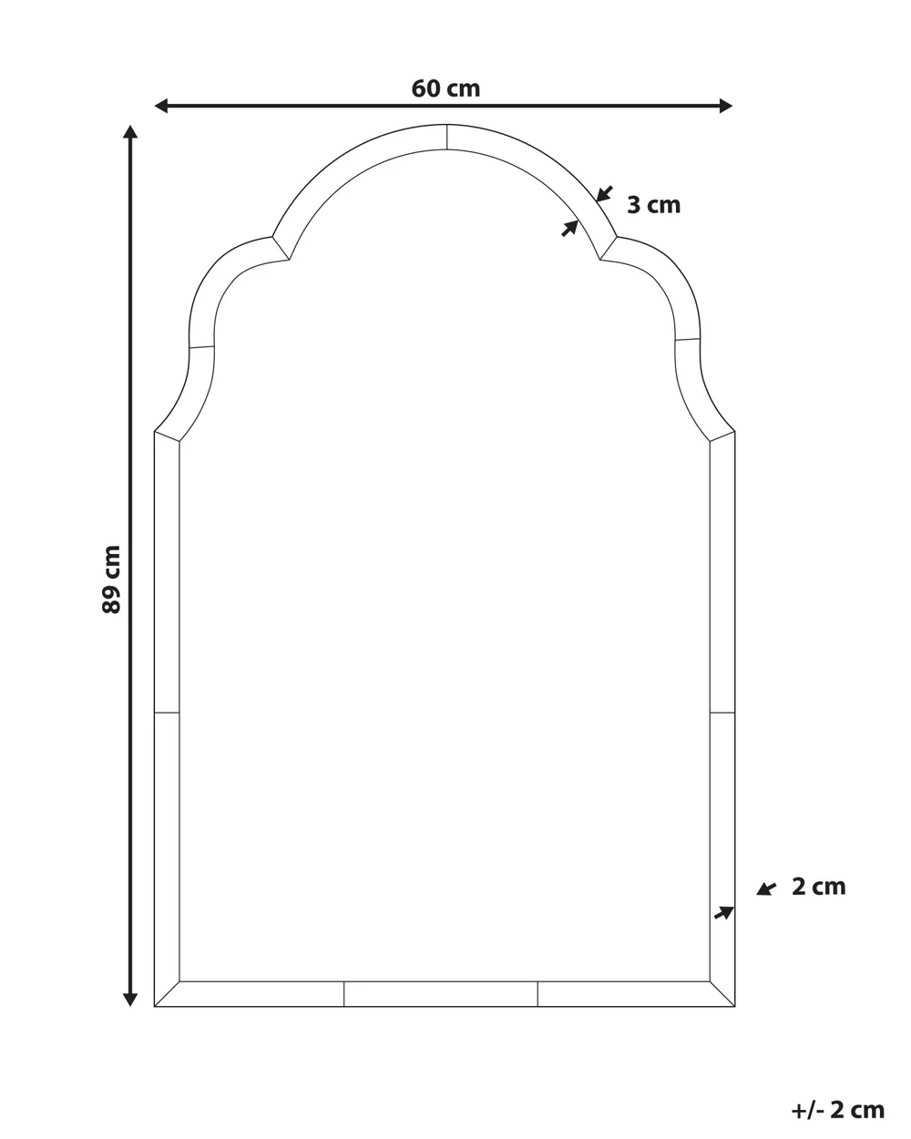 Wall Mirror NORVILLE 60 cm 90 cm Green_947159
