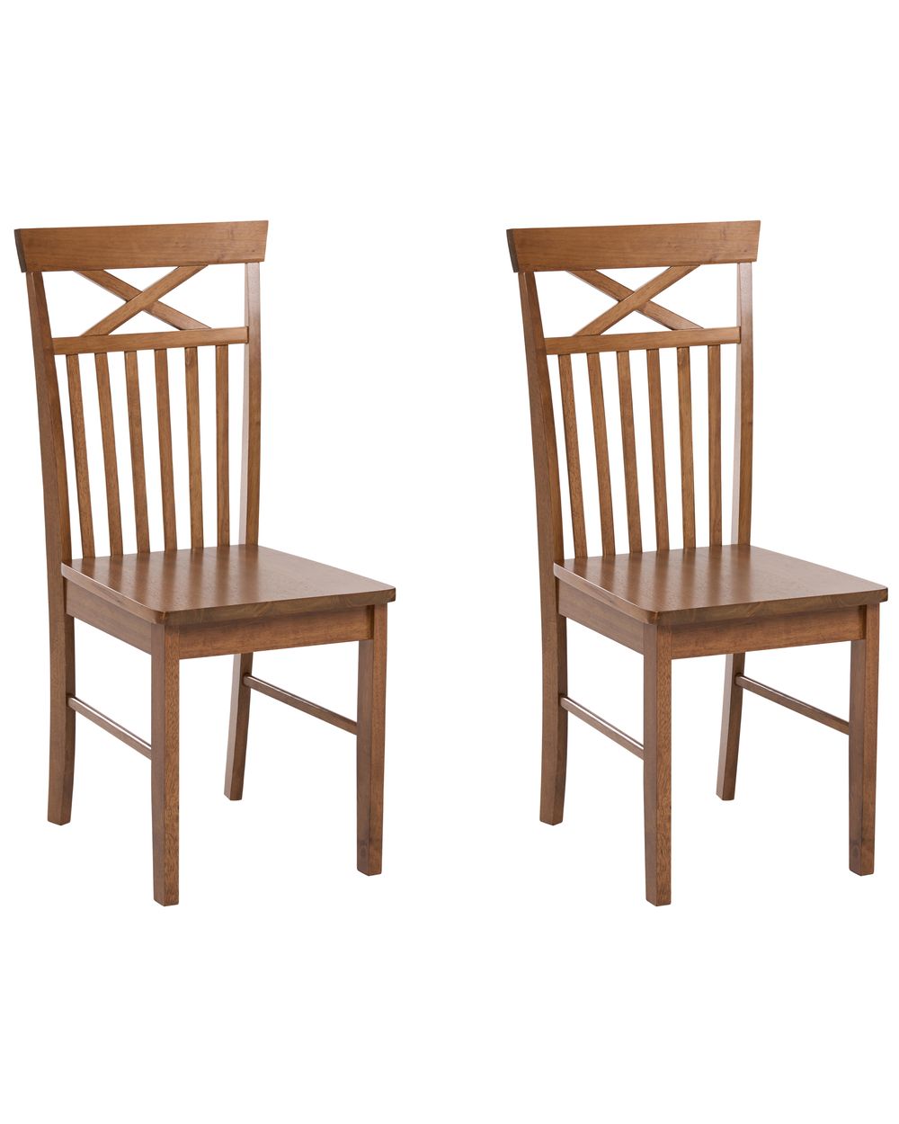 Set de 2 scaune dining HOUSTON Lemn Maro