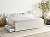 Bed with 4 Drawers OLENDON Pine Wood White 180 x 200 cm (EU Super King)
