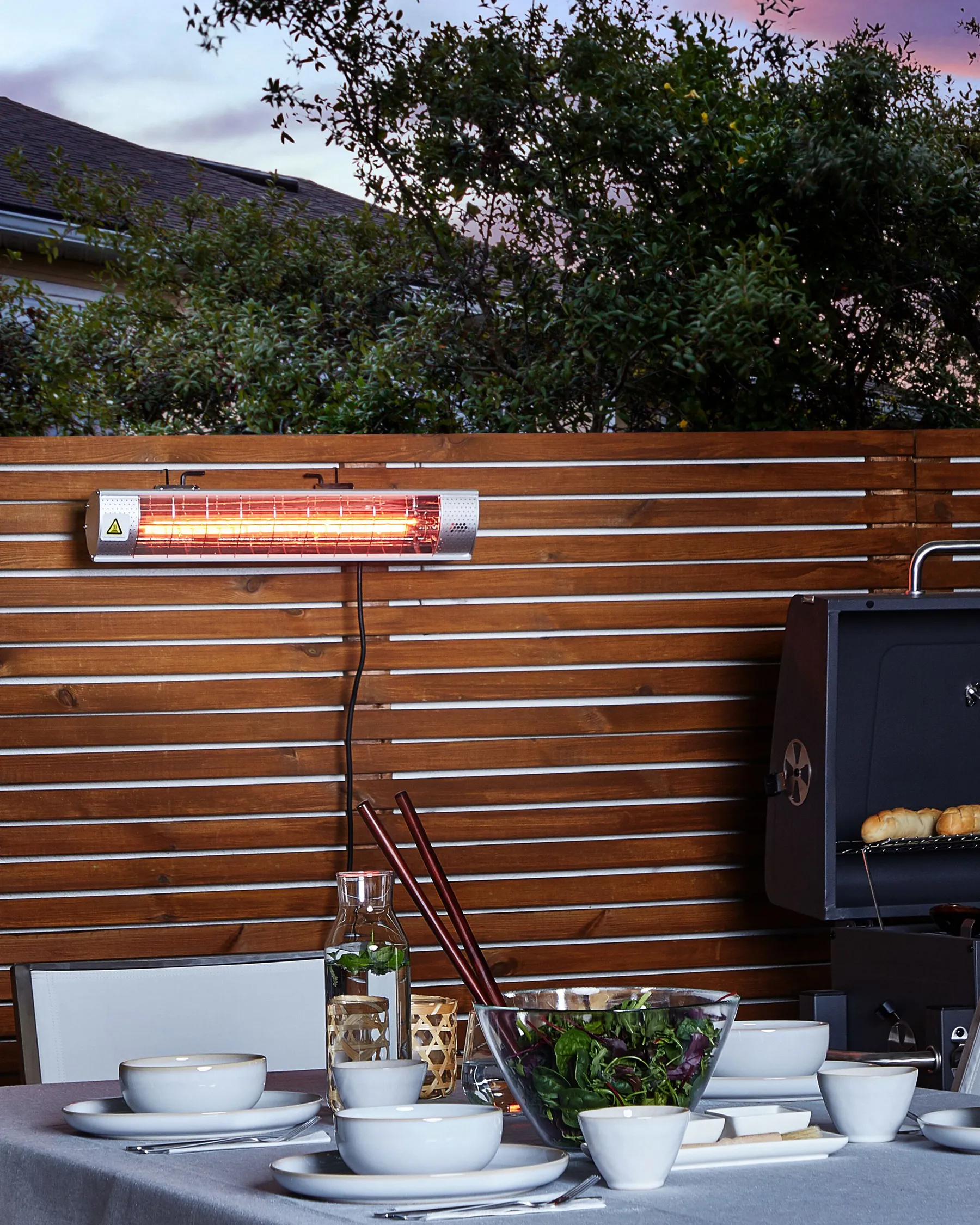 Wall Mounted Infrared Patio Heater BROMO 2000 W Silver_815753