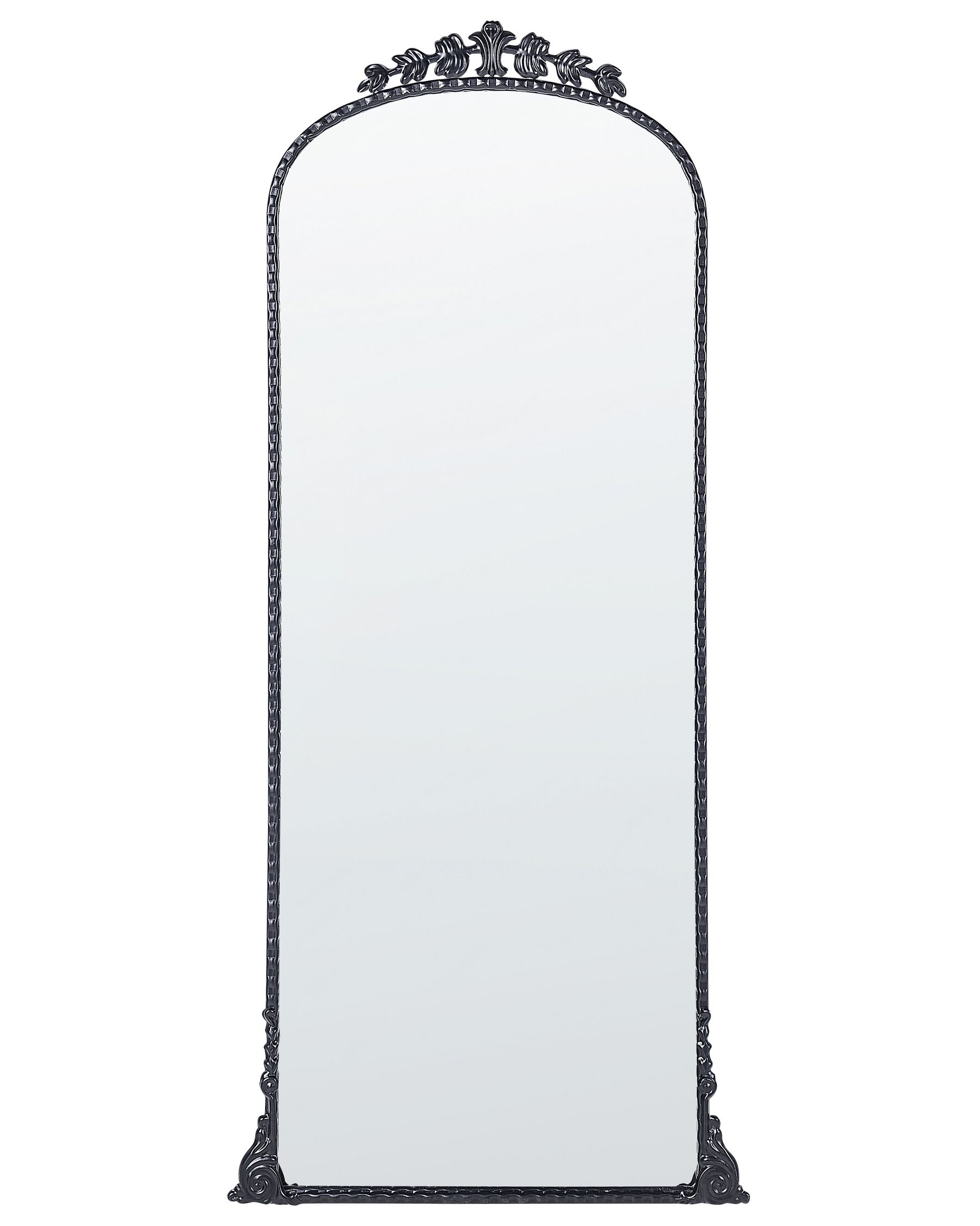 Metal Wall Mirror 51 x 114 cm Black LIVRY_900185