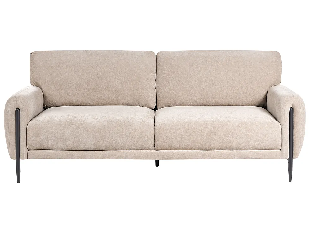 Sofa 3-Sitzer SKARO Chenillegewebe Beige