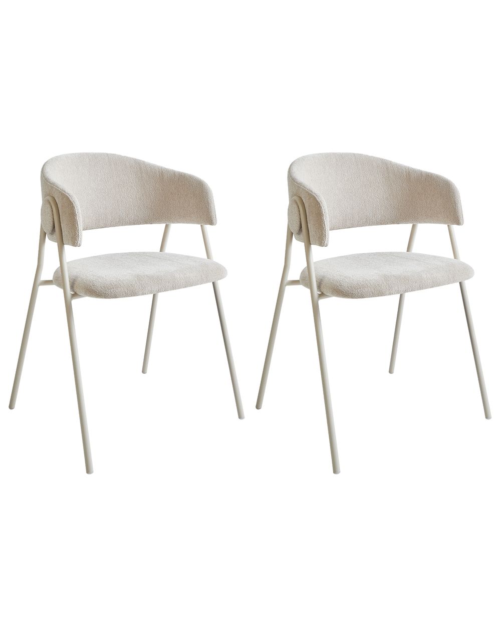 Set di 2 sedie da pranzo ALANSON Ciniglia Beige chiaro