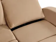 Sofa z elektryczną funkcją relaksu dla 2 osób VERDAL Welur Jasnobrązowy_1081361
