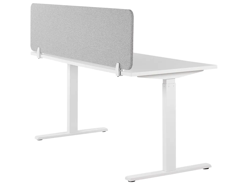Desk Screen WALLY 160 x 40 cm Light Grey_800708