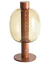 Wireless LED Table Lamp PULANGI with Dimmer Metal Brown