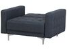 Conjunto de sofás reclináveis com 5 lugares em tecido cinzento escuro ABERDEEN_719108