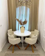 Set di 2 sedie da pranzo EVELYN Bouclé Bianco sporco_1068154