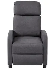 Recliner Chair EMINENCE Faux Linen Dark Grey_1029816