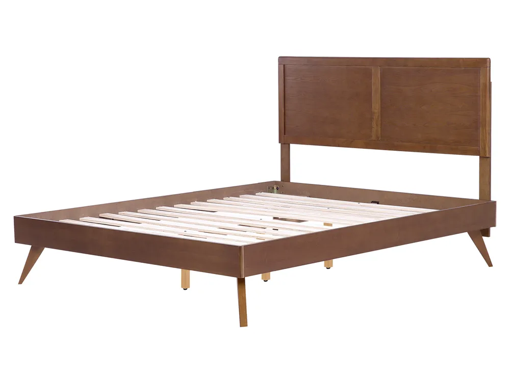 Bett mit Lattenrost ISTRES 160 x 200 cm Dunkle Esche_727929