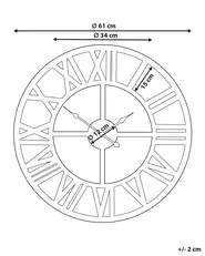 Zegar ścienny NOTTWIL 61 cm Metal Złoty_798204