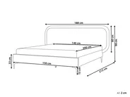 Bed Velvet SUZETTE 140 x 200 cm (EU Double) Light Beige_916031