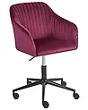 Desk Chair VENICE Velvet Burgundy